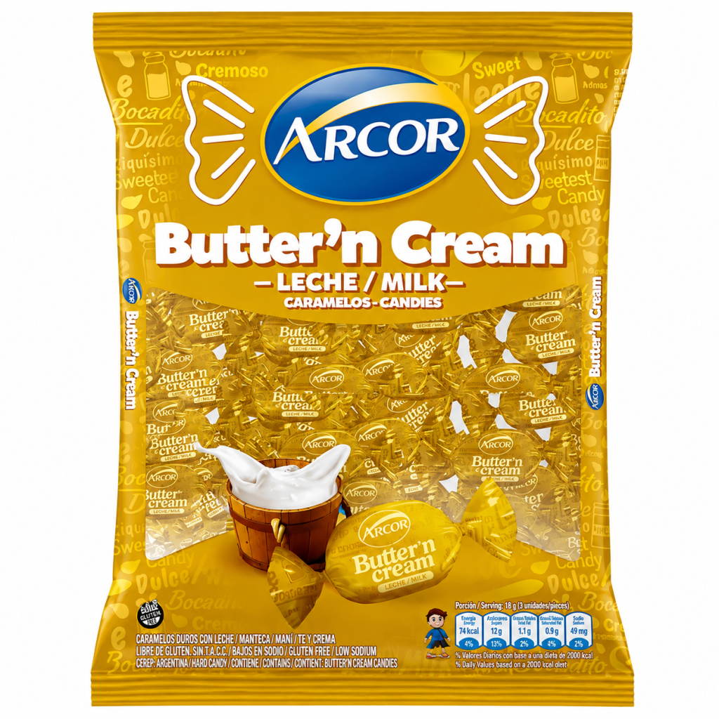 Caramelos buttern cream bolsa 810 gramos.