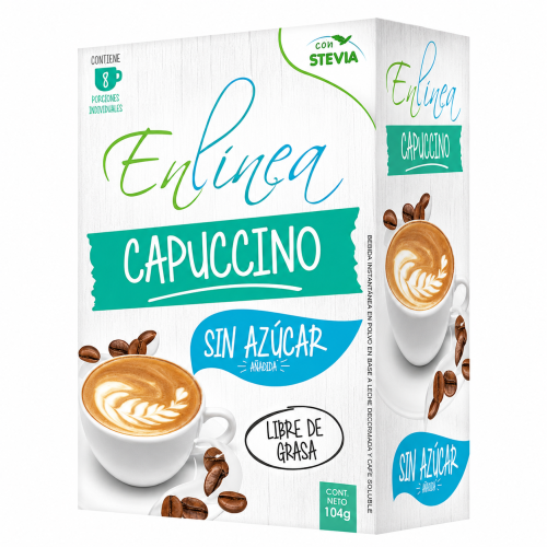 Cafe capuccino en linea caja 8 unidades.