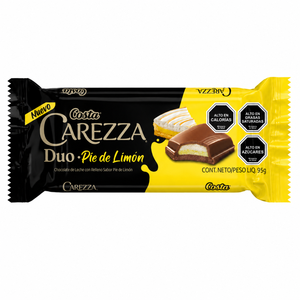 Carezza duo pie de limón 95 gramos.