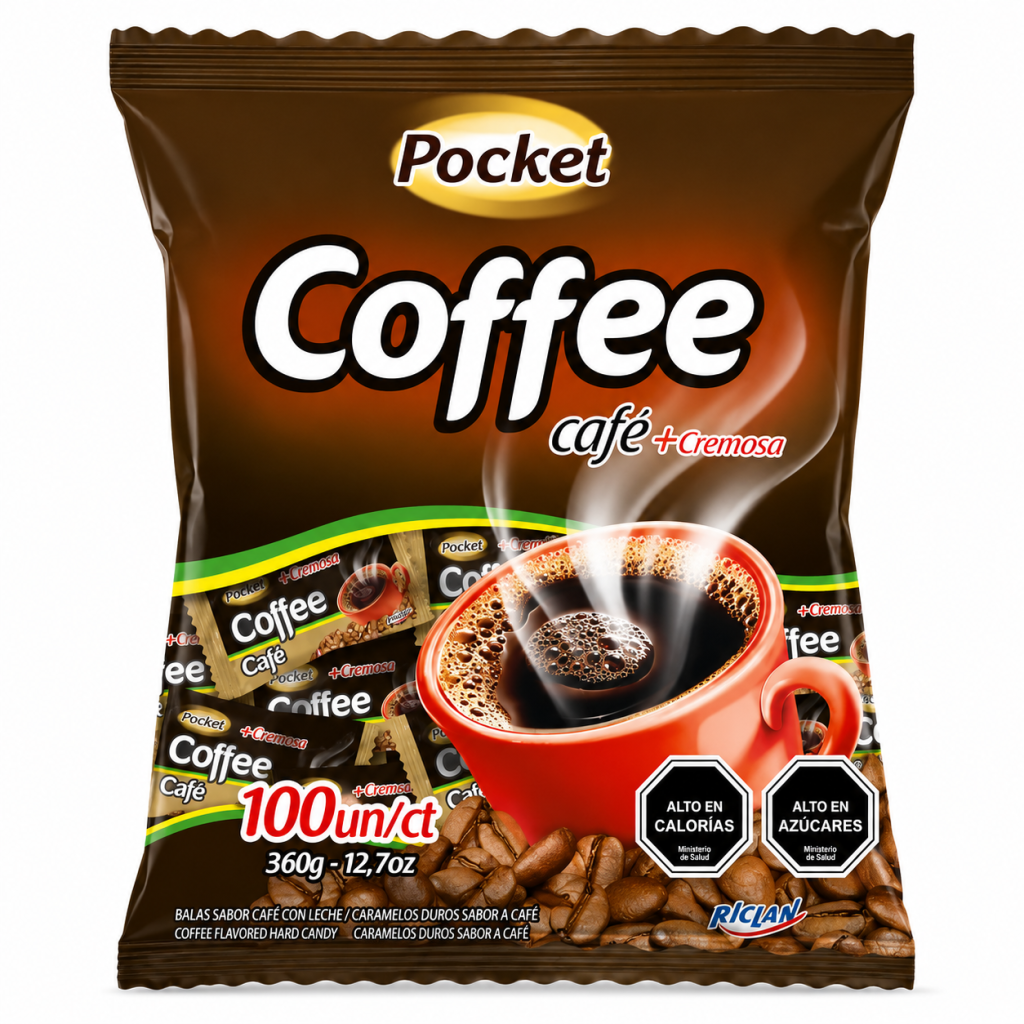 Caramelos coffee bolsa 360 gramos.