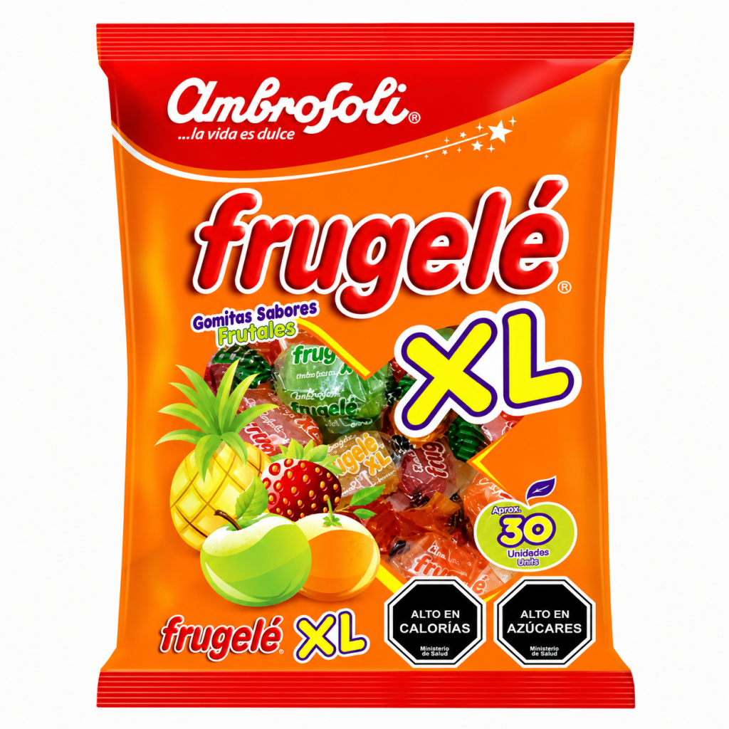 Frugelé XL bolsa 360 gramos.