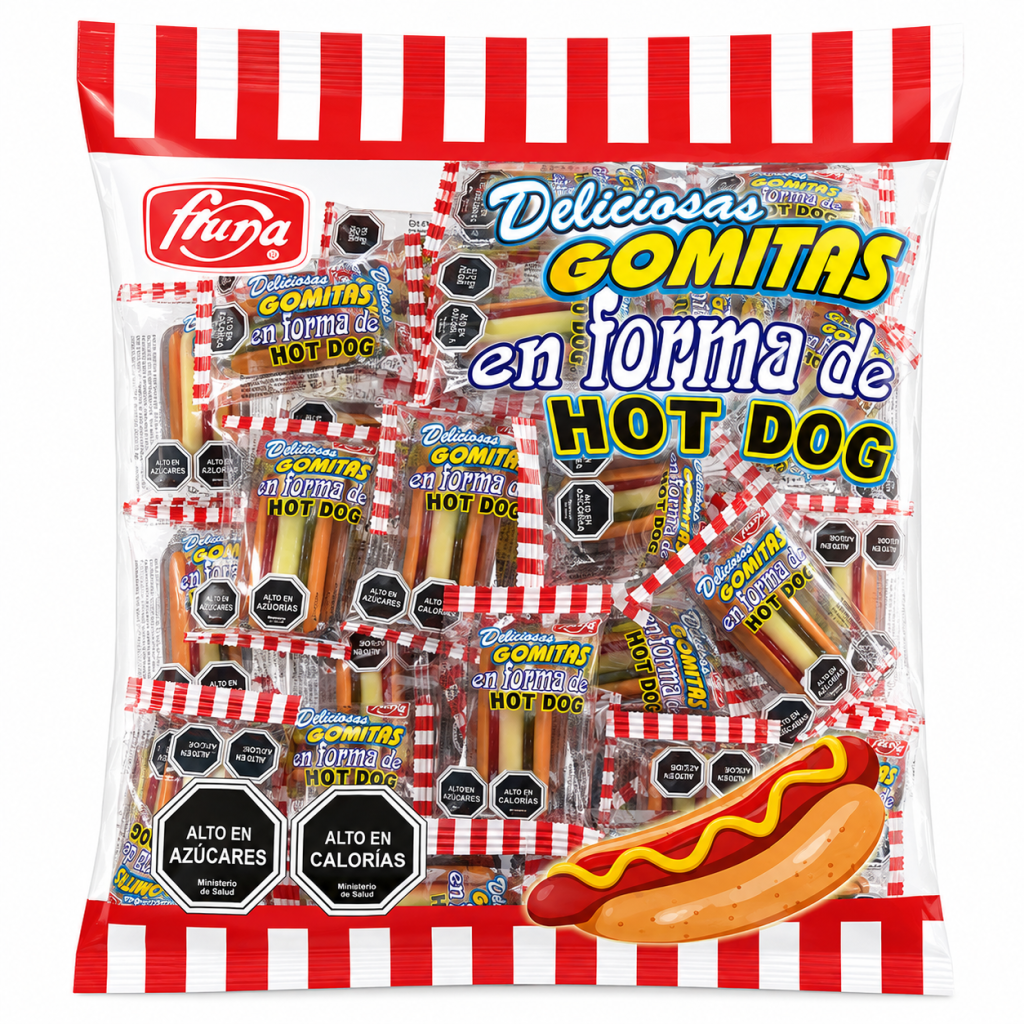 Mini hot dog bolsa 36 unidades.