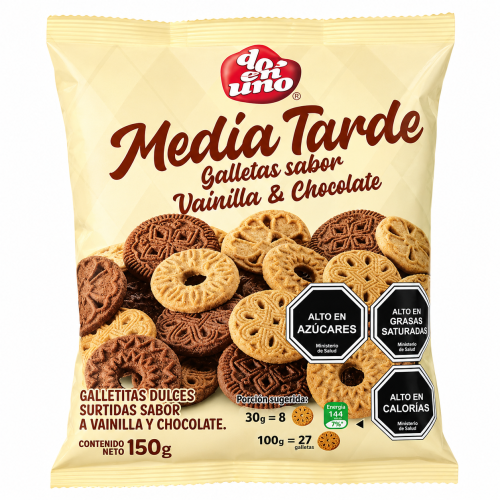 Galleta media tarde bolsa 150 gramos.
