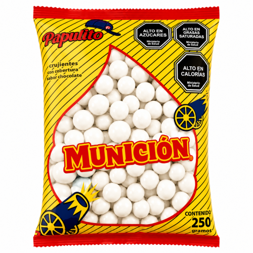 Municion blanca bolsa 250 gramos.