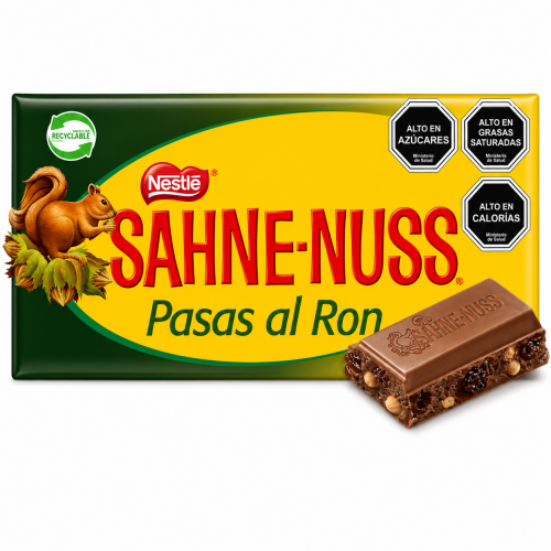 Sahne-nuss pasas al ron 250 gramos.
