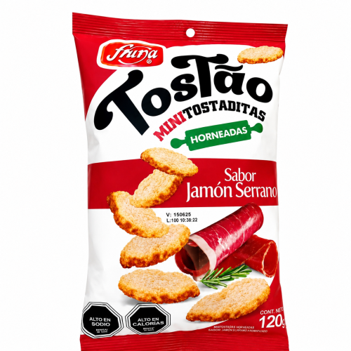 Tostao jamon serrano 120 gramos.